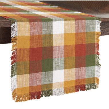 Check Fringe 72-Inch Table Runner. View a larger version of this product image.
