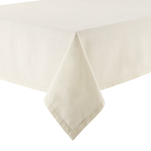 Alternate image 1 for Harvest Hemstitch 60-Inch x 120-Inch Rectangular Tablecloth in Ivory