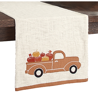 Truck Applique 90-Inch Table Runner. View a larger version of this product image.
