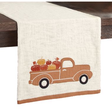 Truck Applique 72-Inch Table Runner. View a larger version of this product image.