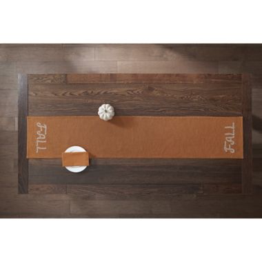 Fall Beaded Embroidered 72-Inch Table Runner in Pecan. View a larger version of this product image.