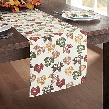 Stamped Leaves Table Runner. View a larger version of this product image.