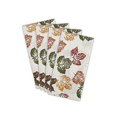 Stamped Leaves Napkins (Set of 4). View a larger version of this product image.