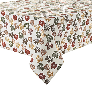 Stamped Leaves 60-Inch x 144-Inch Oblong Tablecloth. View a larger version of this product image.