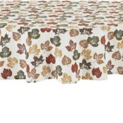 Stamped Leaves 70-Inch Round Tablecloth
