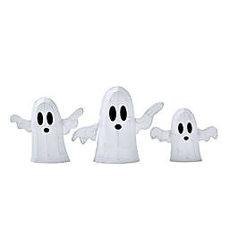 H for Happy™ 3-Piece LED Indoor/Outdoor Halloween Ghost Figurines Set in White