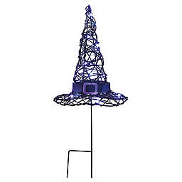 H for Happy™ 18-Inch Witch Hat Halloween Stake Decoration with LED Lights