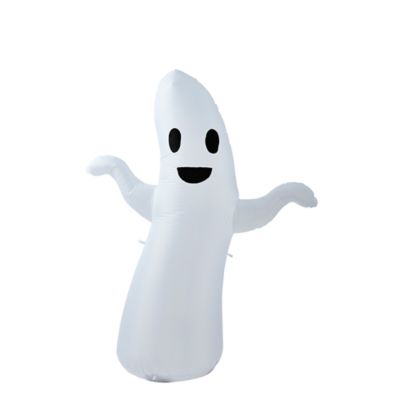 H for Happy 59.5-Inch Ghost with Arms Inflatable Halloween Lawn Decoration in White