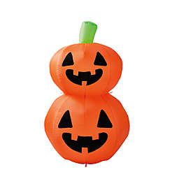 H for Happy™ 48-Inch Stacked Pumpkins Inflatable Halloween Lawn Decoration