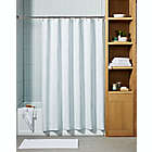 Alternate image 1 for Haven&trade; 72-Inch x 72-Inch Pebble Stripe Organic Cotton Shower Curtain in Sky Green