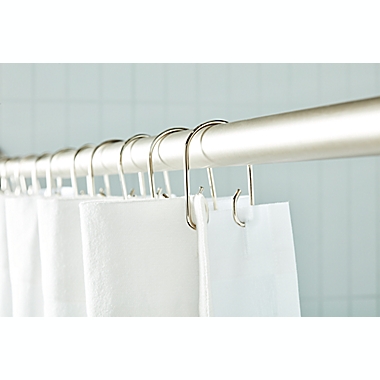 Haven&trade; U-Shaped Shower Curtain Hooks in Brushed Nickel (Set of 12). View a larger version of this product image.
