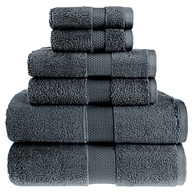 Everhome&trade; Egyptian Towels 6-Piece Set in Iron Gate. View a larger version of this product image.