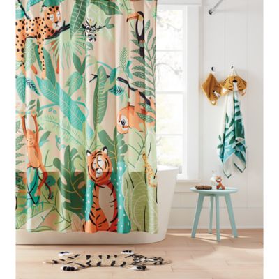 Kids Bath Shower Curtains, Baby Shark Shower Curtain Set