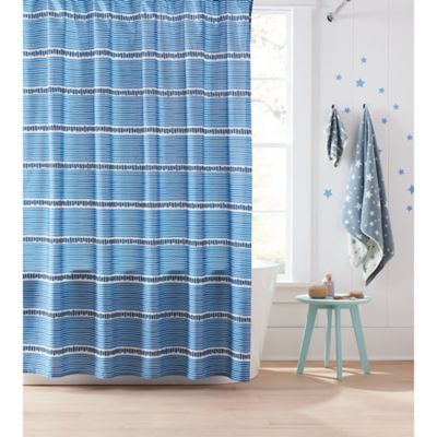 72 Inch Luca Shower Curtain, Masculine Shower Curtains Blue