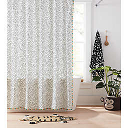 Marmalade™ Tossed Dot 72-Inch x 72-Inch Shower Curtain in Black/White