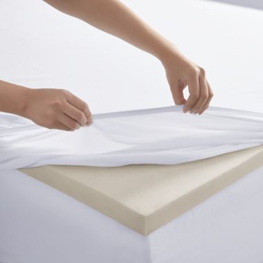 Nestwell&trade; 1.5-Inch Memory Foam Queen Mattress Topper in Neutral. View a larger version of this product image.