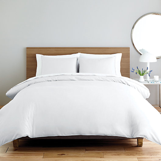 Alternate image 1 for Nestwell™ Solid Sateen 3-Piece King Comforter Set in Bright White