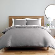 Nestwell&trade; Solid Sateen 3-Piece Duvet Cover Set