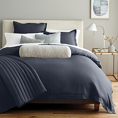 Nestwell&trade; Pure Earth&trade; Organic Cotton Blend 3-Piece King Comforter Set in Dark Stone. View a larger version of this product image.
