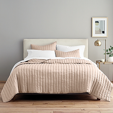Nestwell&trade; Pure Earth 3-Piece Organic Cotton Full/Queen Quilt Set in Light Clay. View a larger version of this product image.