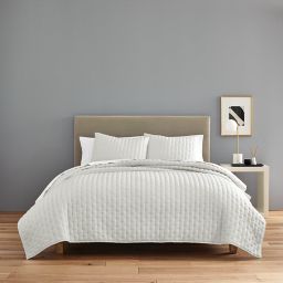 Nestwell™ Squares 3-Piece Full/Queen Quilt Set in Oyster Mushroom