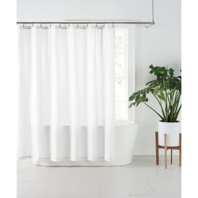 White Cotton Shower Curtain Bed Bath, Off White Eyelet Shower Curtain