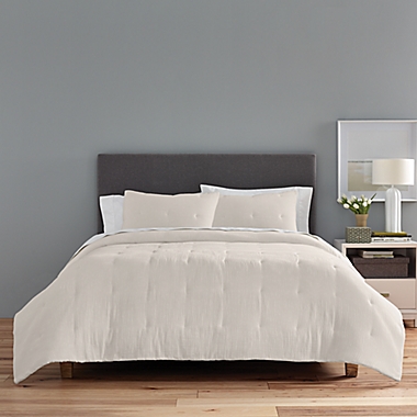 Nestwell&trade; Gauze Tucked 3-Piece Full/Queen Comforter Set in Moonbeam. View a larger version of this product image.