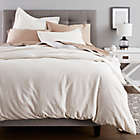 Alternate image 0 for Nestwell&trade; Pinstripe Cotton Linen 3-Piece King Comforter Set in White/Black