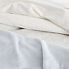 Alternate image 4 for Nestwell&trade; Pinstripe Cotton Linen 3-Piece King Comforter Set in White/Blue