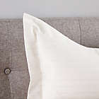 Alternate image 6 for Nestwell&trade; Pinstripe Cotton Linen 3-Piece King Duvet Cover Set in White/Blue