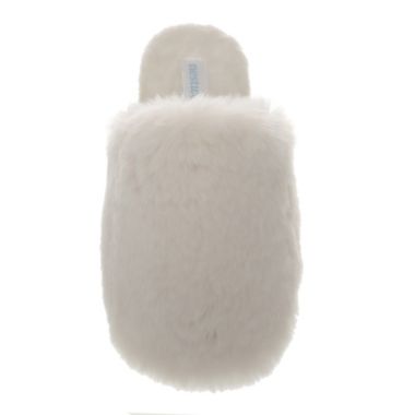 Nestwell&trade; Women's Medium Fur Fleece Memory Foam Slippers in Coconut Milk. View a larger version of this product image.