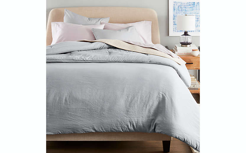 Cotton Blend Blue Priting Bedding Set Duvet Cover+Sheet+Pillow Case Four-Piece 