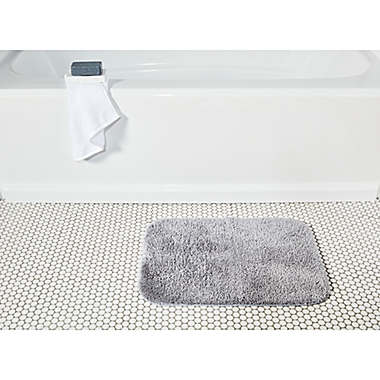 Nestwell&reg; Performance 17&quot; x 24&quot; Bath Rug in Chrome Grey. View a larger version of this product image.