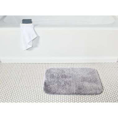 Nestwell&reg; Performance 17" x 24" Bath Rug in Chrome Grey. View a larger version of this product image.