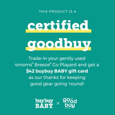 4moms&reg; Breeze&reg; GO Playard in Grey. View a larger version of this product image.