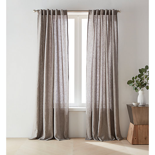 Alternate image 1 for O&O by Olivia & Oliver™ Belgian 95-Inch Curtain Panel in Graphite (Single)