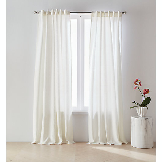 Alternate image 1 for O&O by Olivia & Oliver™ Belgian 95-Inch Curtain Panel in White (Single)