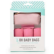 Oh Baby Bags Faux Leather Wet Bag Dispenser Gift Box in Pink