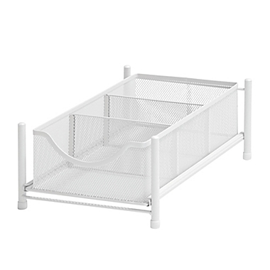 ORG Medium Metal Mesh Cabinet Drawer in White. View a larger version of this product image.