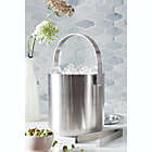 Alternate image 1 for Our Table&trade; Preston Stainless Steel Ice Bucket with Tongs in Matte Silver