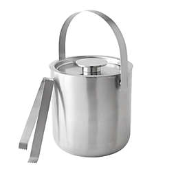 Our Table® Preston Stainless Steel Ice Bucket with Tongs in Matte Silver