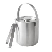 Our Table&reg; Preston Stainless Steel Ice Bucket with Tongs in Matte Silver