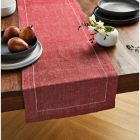 Alternate image 1 for Our Table&trade; 72-Inch Hem Stitch Border Table Runner in Red