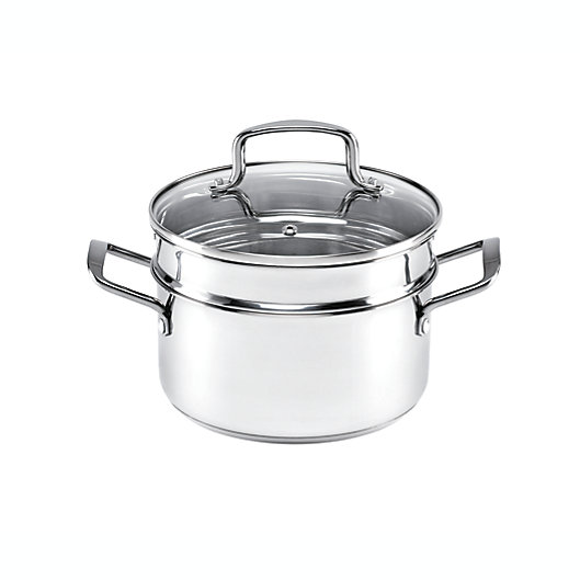 Alternate image 1 for Our Table™ 3 qt. Stainless Steel Covered Soup Pot