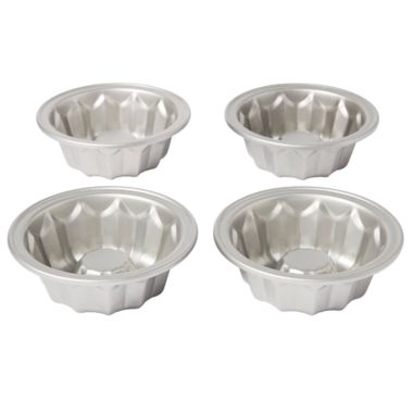 Our Table&trade; Non-Stick Mini Flute Pans in Silver (Set of 4). View a larger version of this product image.