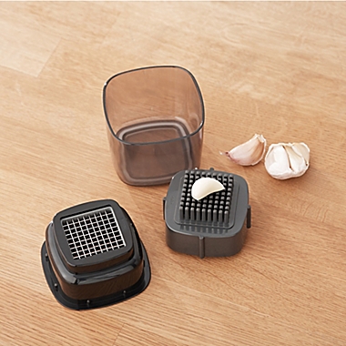 Our Table&trade; Garlic Chopper Container in Black. View a larger version of this product image.