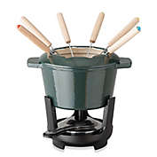 Our Table&trade; 13-Piece Enameled Cast Iron Fondue Pot Set in Sycamore