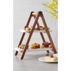 Alternate image 2 for Our Table&trade; Everett 2-Tier Marble &amp; Wood Server in Natural