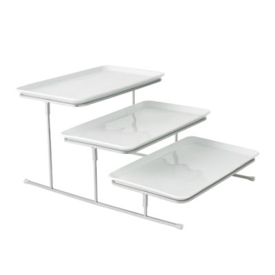 Our Table&trade; Hayden 3-Step Rectangular Standing Server Set in White