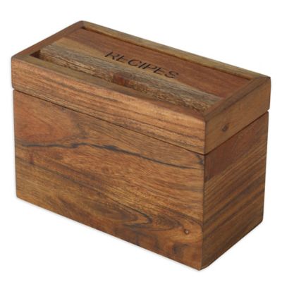 Our Table&trade; Wood 4.7-Inch Recipe Box